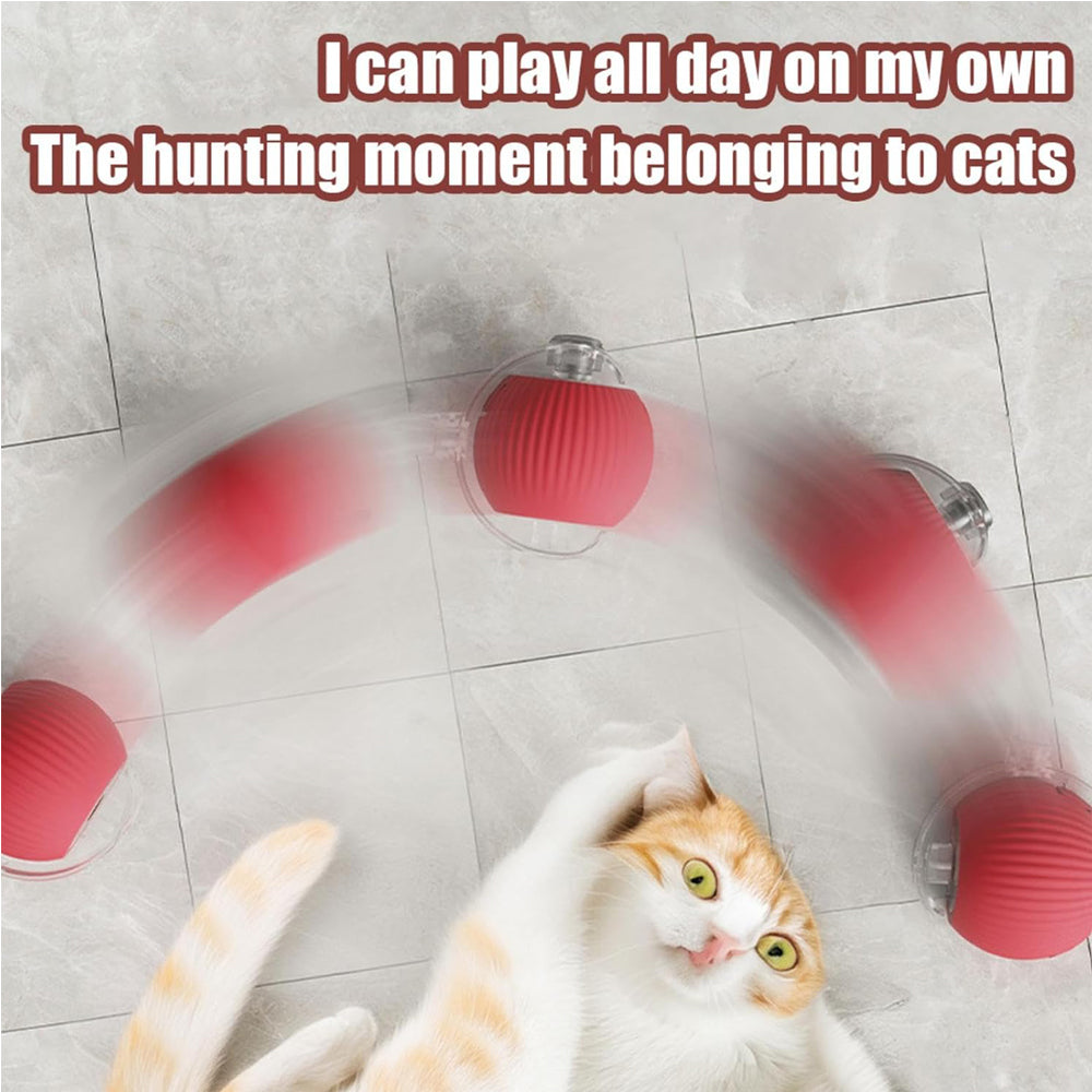 Interactive Electric Rolling Cat Ball Toy with LED Lights – Motion Activated, Rechargeable, Self-Rotating Cat Toy for Indoor & Outdoor Play